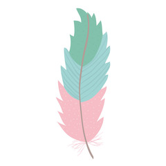 Fototapeta premium cute bohemian feather decorative icon