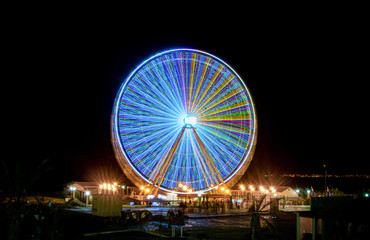 ferris wheel at night