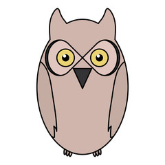 cute owl bird woodland character
