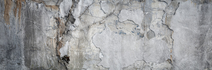 Texture of old gray concrete wall as a grungy background
