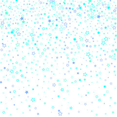 Blue, cyan, turquoise glitter stars confetti