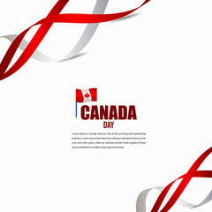 Canada Independent Day Celebration Design Illustration Vector Template