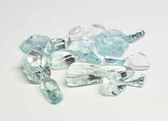 Aquamarine tumbled gemstones