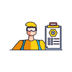 Isolated avatar of professional worker design