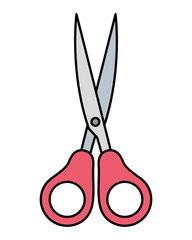 scissors cut school supply icon
