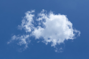 Fototapeta premium beautiful white cloud shape in the clear blue sky, nature and background concept.