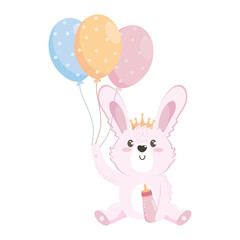 baby shower symbol and rabbit design