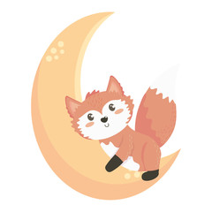 Obraz premium Isolated fox cartoon design vector illustration