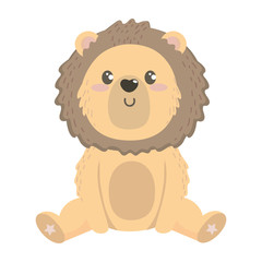 Isolated lion cartoon design vector illustration
