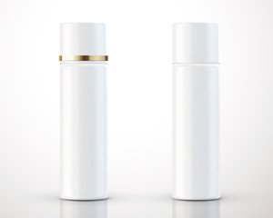 White cosmetic bottles package