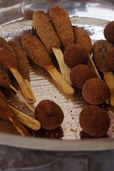  Indian street food fried fish kababs or kebabs ,ready to serve      