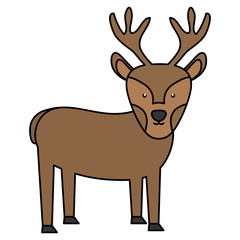 cute reindeer woodland animal character