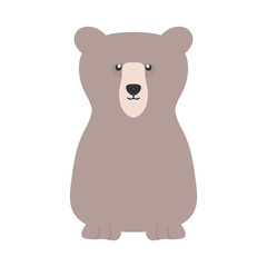 cute bear grizzly animal character