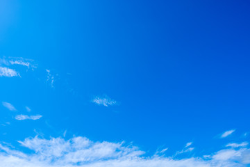【写真素材】 青空　空　雲　初夏の空　背景　背景素材　6月　コピースペース　
