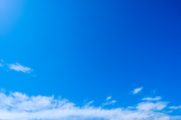【写真素材】 青空　空　雲　初夏の空　背景　背景素材　6月　コピースペース　