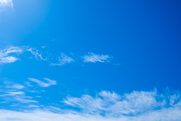 【写真素材】 青空　空　雲　初夏の空　背景　背景素材　6月　コピースペース　
