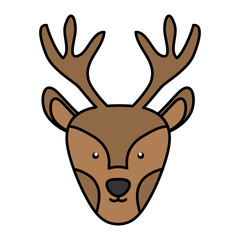 Obraz premium cute reindeer woodland animal character