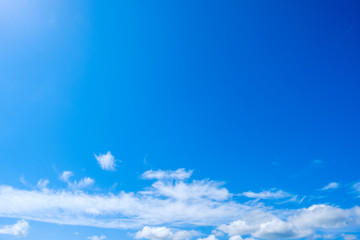 【写真素材】 青空　空　雲　初夏の空　背景　背景素材　6月　コピースペース　