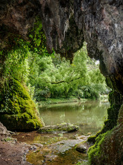 Fototapeta na wymiar water cave in park