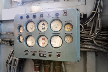 Interior of Cockpit of a cruise ship on the Yangtze River, China