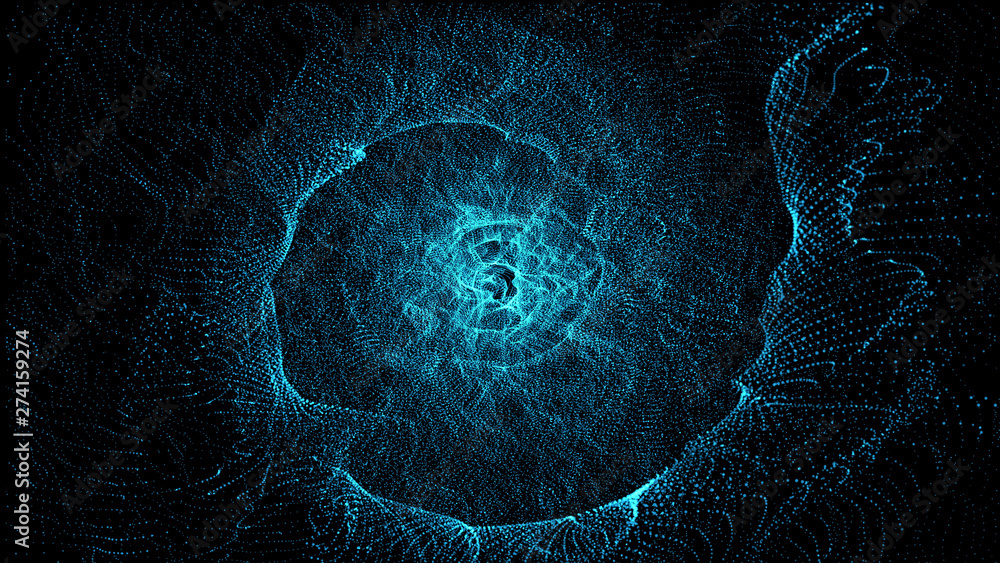 Poster glowing particles abstract background for galaxy design