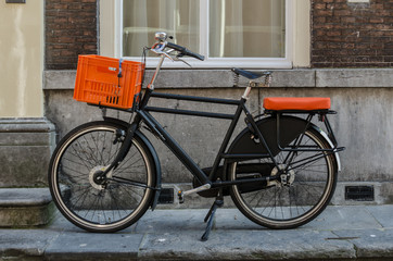Fototapeta na wymiar Bicycle with Orange Accents