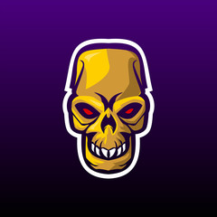skull evil e sports logo gaming mascot