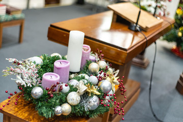 Obraz na płótnie Canvas christmas table setting