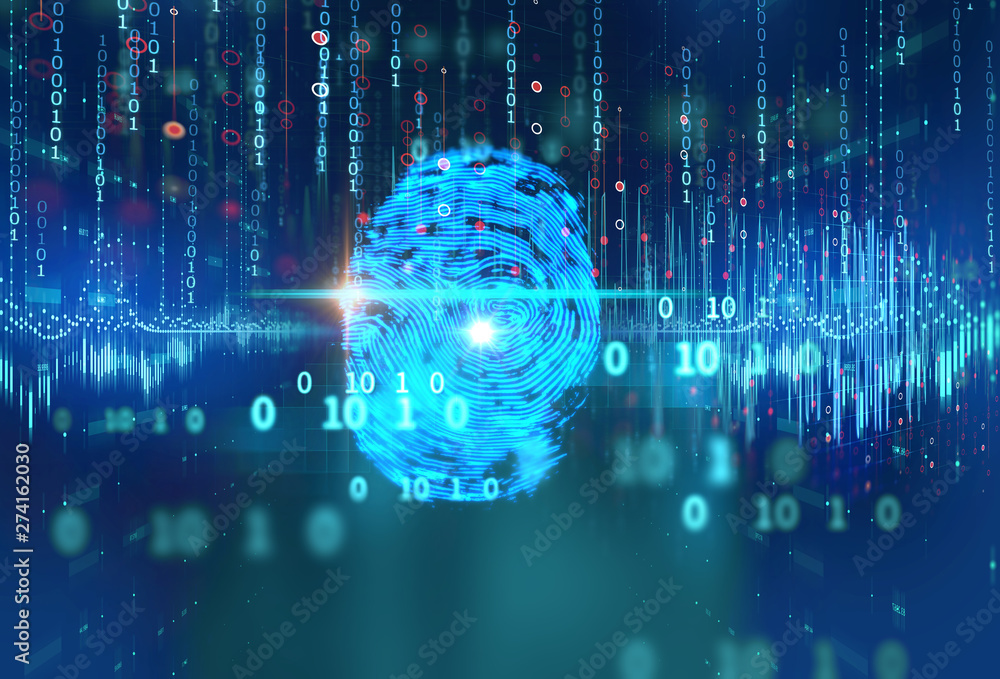 Leinwandbilder digital code number abstract technology background