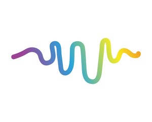 Fototapeta na wymiar Audio Sound Wave logo template illustration vector design
