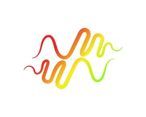 Audio Sound Wave logo template illustration vector design