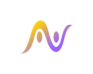 Audio Sound Wave logo template illustration vector design