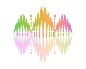 Audio Sound Wave logo template illustration vector design