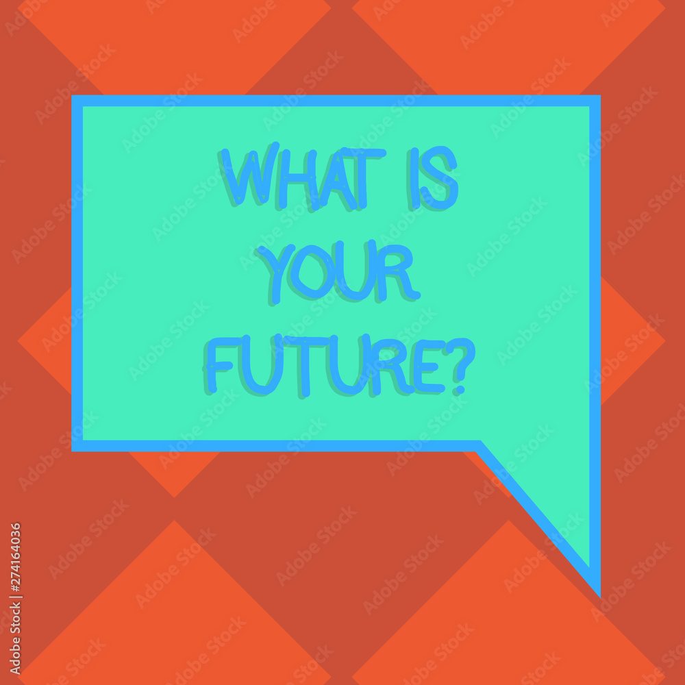 Poster handwriting text what is your futurequestion. conceptual photo where do you see yourself in the next