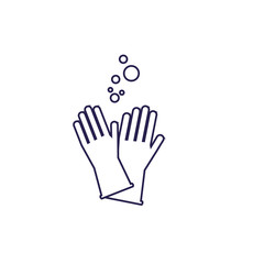 Isolated cleaning gloves design icon vector ilustration