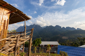 Village in the middle of the valley in the southwest