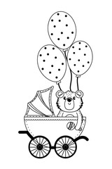 Baby symbol and teddy bear design