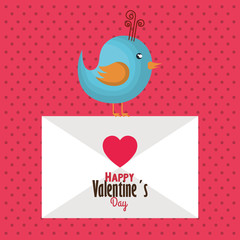Happy Valentines Day Card, vector illustration