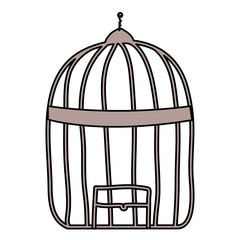 cage bird jail isolated icon