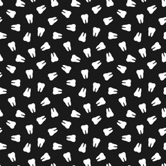 Dental Theme Seamless Pattern - Quirky teeth repeating pattern design