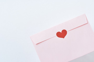 Pink envelope with heart