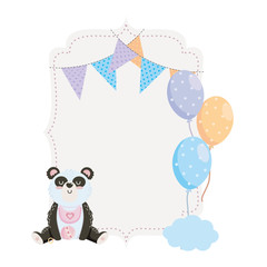 baby shower symbol and panda design