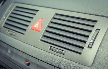 Car emergency button and air conditioning system elements
