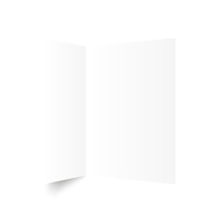 A sheet of paper folded in half. Vector