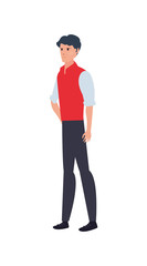 delivery man character icon vector ilustrate