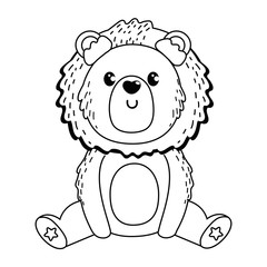 Lion cartoon design vector illustration