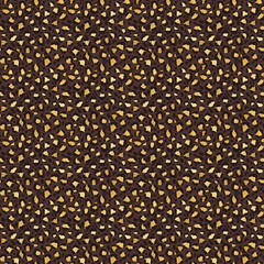 Gold Leopard Print Seamless Pattern - Gold leopard spots on earthy neutral tone background