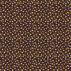 Gold Leopard Print Seamless Pattern - Gold leopard spots on earthy neutral tone background