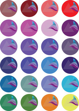 logo with 7 colours vector