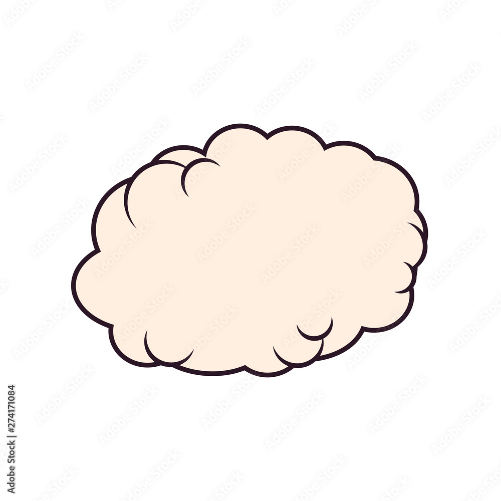 Sticker comic speech bubble on white background